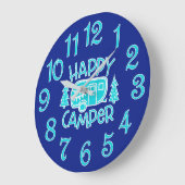 Happy Camper RV Camping Traveler Wall klok (Hoek)