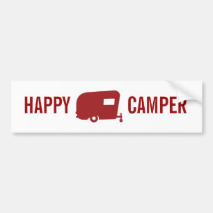 Happy Camper - RV - Travel Trailer Humor Bumpersticker