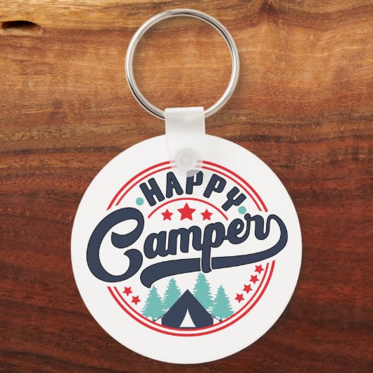 Happy Camper Sleutelhanger (Voorkant)