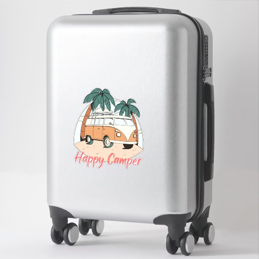 Happy camper sticker (Koffer)