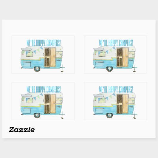 Happy Camper Stickers (Feuille)