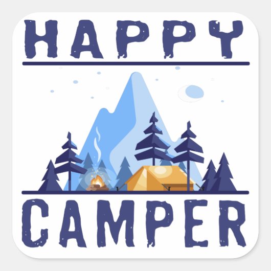 Happy Camper Stickers (Voorkant)