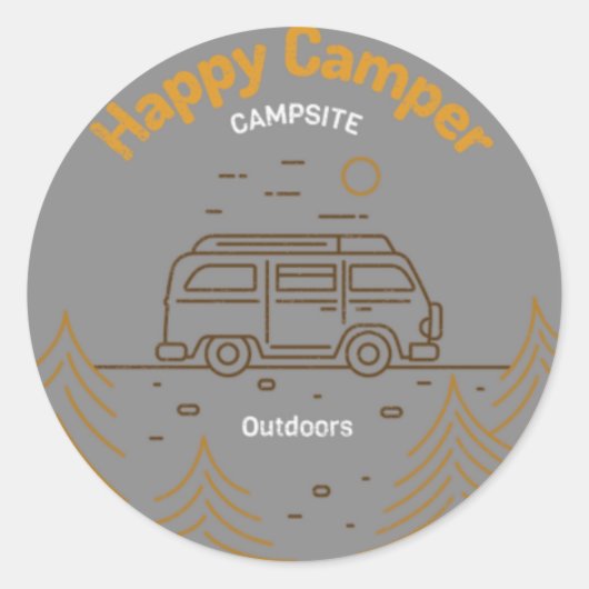 Happy Camper Stickers (Devant)