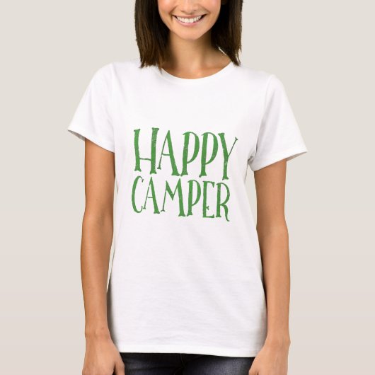 Happy Camper t-shirt en rouge buffle plaid (Devant)