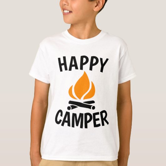 HAPPY CAMPER, T-shirts de camping (Devant)