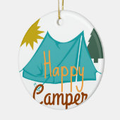 Happy Camper Tent Outdoor Keramisch Ornament (Links)
