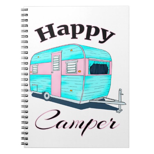 Happy Camper Trailer Camping Notitieboek (Voorkant)