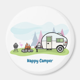 Happy Camper Trailer Magneet