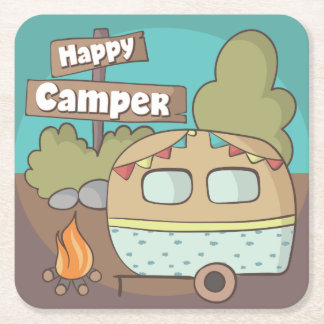 Happy Camper Trailer Onderzetter