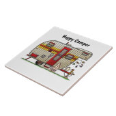 Happy Camper Trailer Tegeltje (Zijkant)