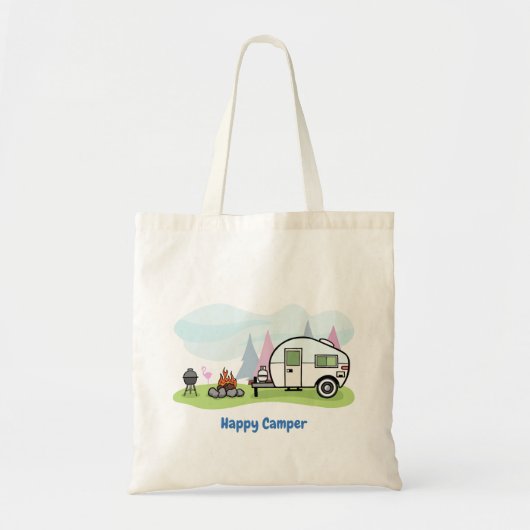 Happy Camper Trailer Tote Bag (Voorkant)
