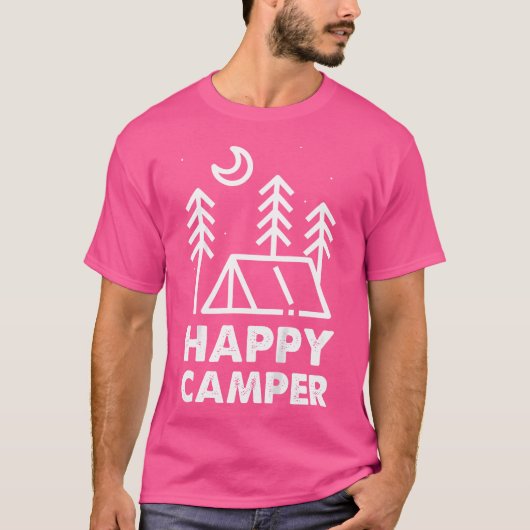 Happy Camper Tshirt Camping (Devant)