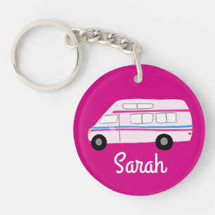 HAPPY CAMPER Van RV Motorhome Campervan CUSTOM Sleutelhanger
