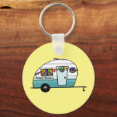 Happy Camper van Sleutelhanger (Voorkant)