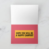 HAPPY CAMPER VINTAGE HIPPIE CAMPER CARTE D'ANNIVER (Intérieur)