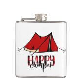 Happy Camper Vinyl Wrapped Flask Heupfles (Voorkant)