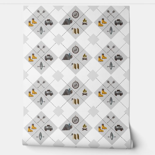 Happy Camper Wallpaper Behang (Afrollen)