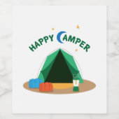 Happy Camper Wijn Etiket (Enkel label)