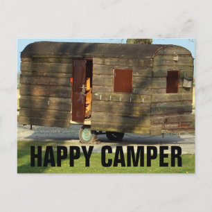 Happy Camper Wooden Camper Trailer Briefkaarten