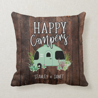 Happy Campers, Camping, RV, Motorhome, Trailer Kussen