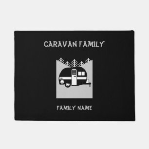 Happy Campers Caravanning Funny Caravans Two-Tone Deurmat
