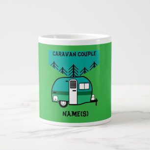 Happy Campers Caravanning Funny Caravans Two-Tone Extra Grote Beker