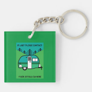 Happy Campers Caravanning Funny Caravans Two-Tone Sleutelhanger