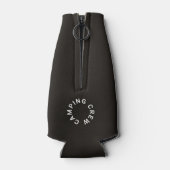 Happy Campers Crest Camping Crew  Zwart Flesjeskoeler (Achterkant)