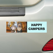 HAPPY CAMPERS Dog/Lab Bumpersticker (Op auto)