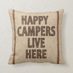 Happy Campers Flour Sack Kussen
