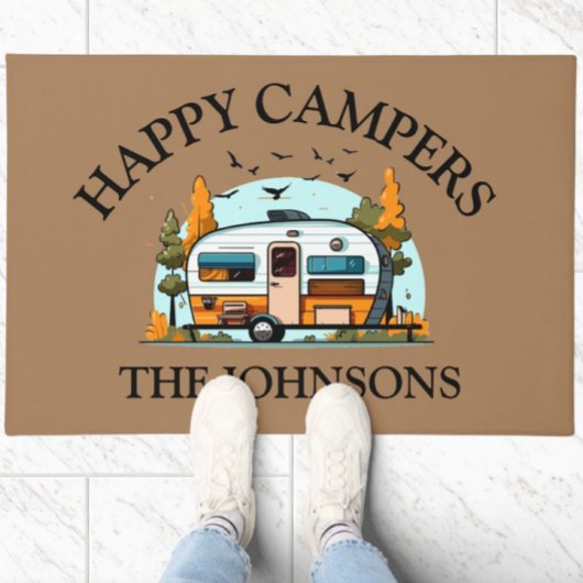 Happy Campers Gepersonaliseerde Deurmat