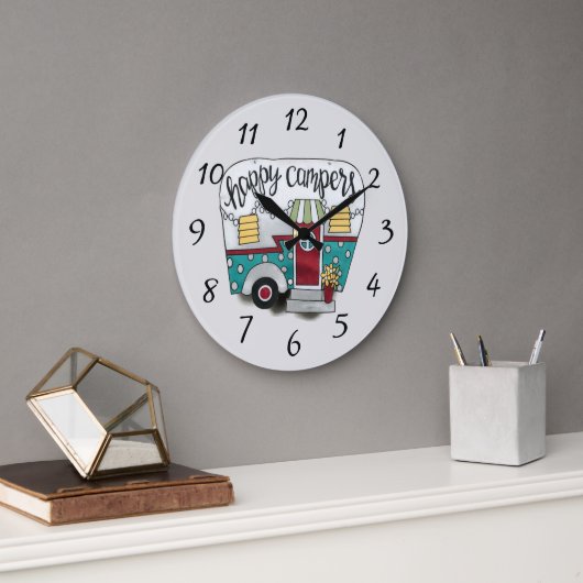 Happy campers grote klok (Kantoor)