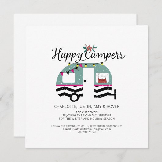 Happy Campers-kerstbeweging (Voorkant / Achterkant)