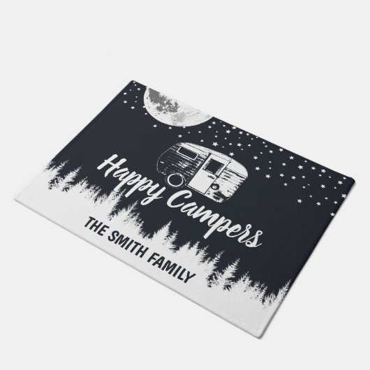 Happy Campers Moon Forest Familienaam Deurmat (Schuin)