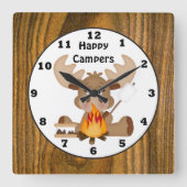 Happy Campers orignal amusant horloge murale (Recto)