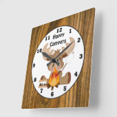 Happy Campers orignal amusant horloge murale (Angle)
