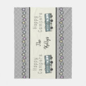 Happy Campers Personalized RV Fleece Deken (Voorkant)
