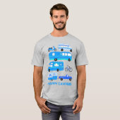 HAPPY CAMPERS  Retro Trailer RV Vanlife T-shirt (Voorkant volledig)