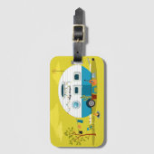 Happy Campers Trailer Bagagelabel (Voorkant (verticaal))