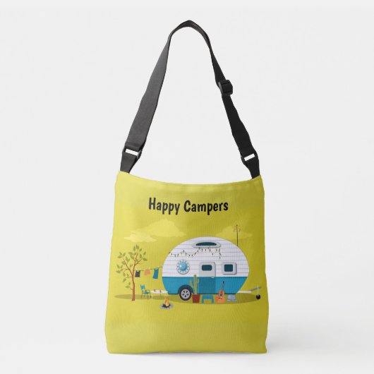Happy Campers Trailer Crossbody Tas (Voorkant)