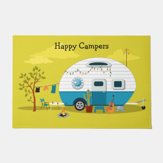 Happy Campers Trailer Deurmat (Voorkant)