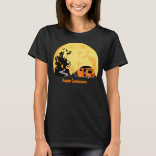 Happy Campoween haunted house rv camper trailer T-shirt