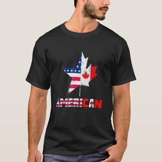 Happy Canada Day American Flag Ameri Can T-shirt (Voorkant)