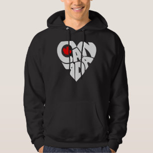 Happy Canada Day Canadese vlag Maple Leaf Heart Hoodie