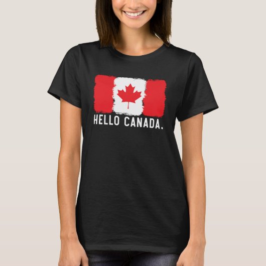 Happy Canada Day Canadian Canada Flag Maple Leaf   T-shirt (Voorkant)