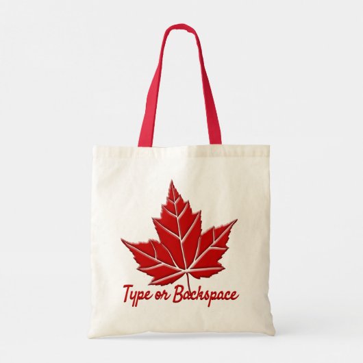 Happy Canada Day Canvas tas Aangepaste Canada Tass (Achterkant)