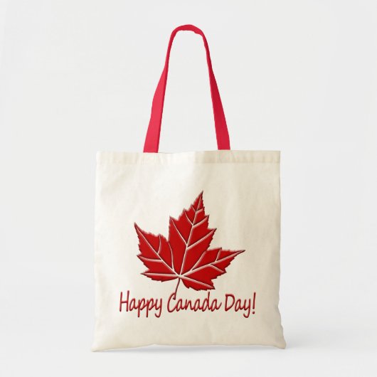 Happy Canada Day Canvas tas Aangepaste Canada Tass (Voorkant)