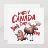 Happy Canada Day Feestdagenkaart (Voorkant / Achterkant)
