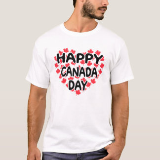Happy Canada Day Funny Canadian Flag Canada Pride T-shirt