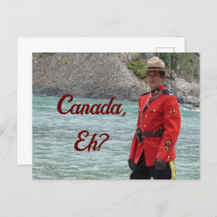 Happy Canada Day Grappige knappe Mountie Foto Briefkaart